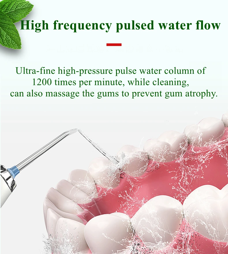 H2ofloss HF-7 ирригатор для полости рта 5 шт. советы Стоматологический Ирригатор водяная нить 1000 мл гигиена полости рта Flosser
