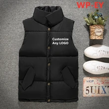 WP-EY, новинка, брендовая мужская зимняя Готическая куртка без рукавов, мужской теплый пуховый жилет, Модный корейский стиль, повседневные пальто, утолщенные тонкие Топы