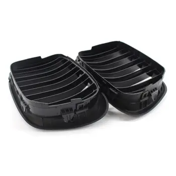 

2PCS Gloss Black Double Slat Front Kidney Grilles for B-MW 5 Series E39 99-03 T8WF