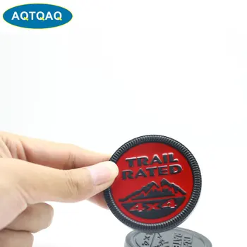 

1Pcs Car Sticker Trail Rated 4X4 3D Emblem Badge Black Red Metal Decal for Jeep Wrangler Patriot Grand Cherokee Compass Liberty