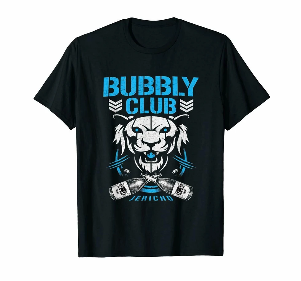 Bubbly Club Chris Aew Njpw Jericho Bit Of The Bubbly Parody черная футболка S-3XL полная фигурная футболка