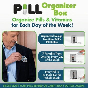 

Convenient 7 Days Pill Organizer Box Medicine Storage Case Gift Idea For Your Grandma
