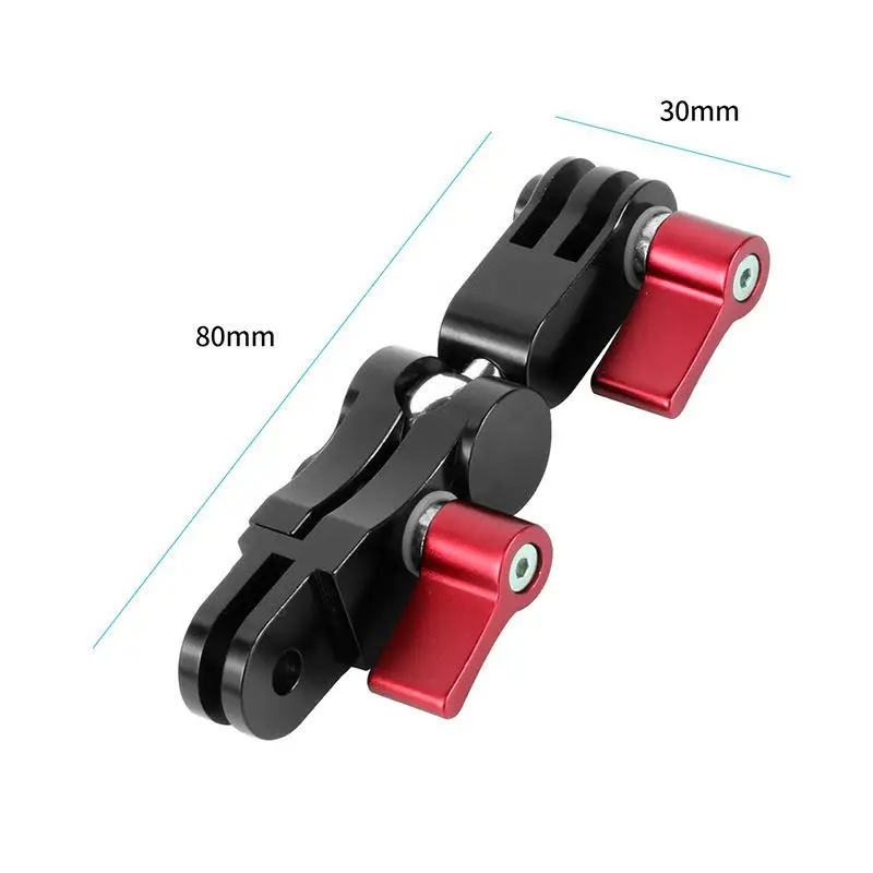 red Вращение крепления адаптеры 360 градусов Шлем адаптеры крепления для Gopro DJI Osmo действие XIAOMI YI eken Экшн камеры R25 - Цвет: red
