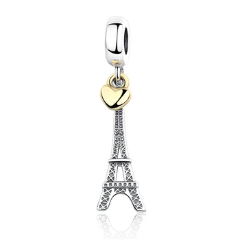 

CodeDog Genuine 925 Stelring Silver Eiffel Tower Beads Charms Fit Original Design Hot Sale For Women Jewelry Gift CMC1608