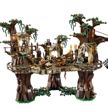

Lepining 05047 Star Movie Wars Ewok Village Model Building Kits Blocks Bricks Set Children lepinblocks Toys kids 10236 Gift
