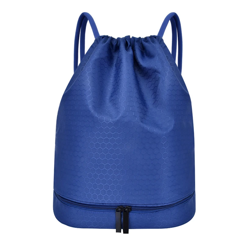 Molhado e seco drawstring mochila com caixa