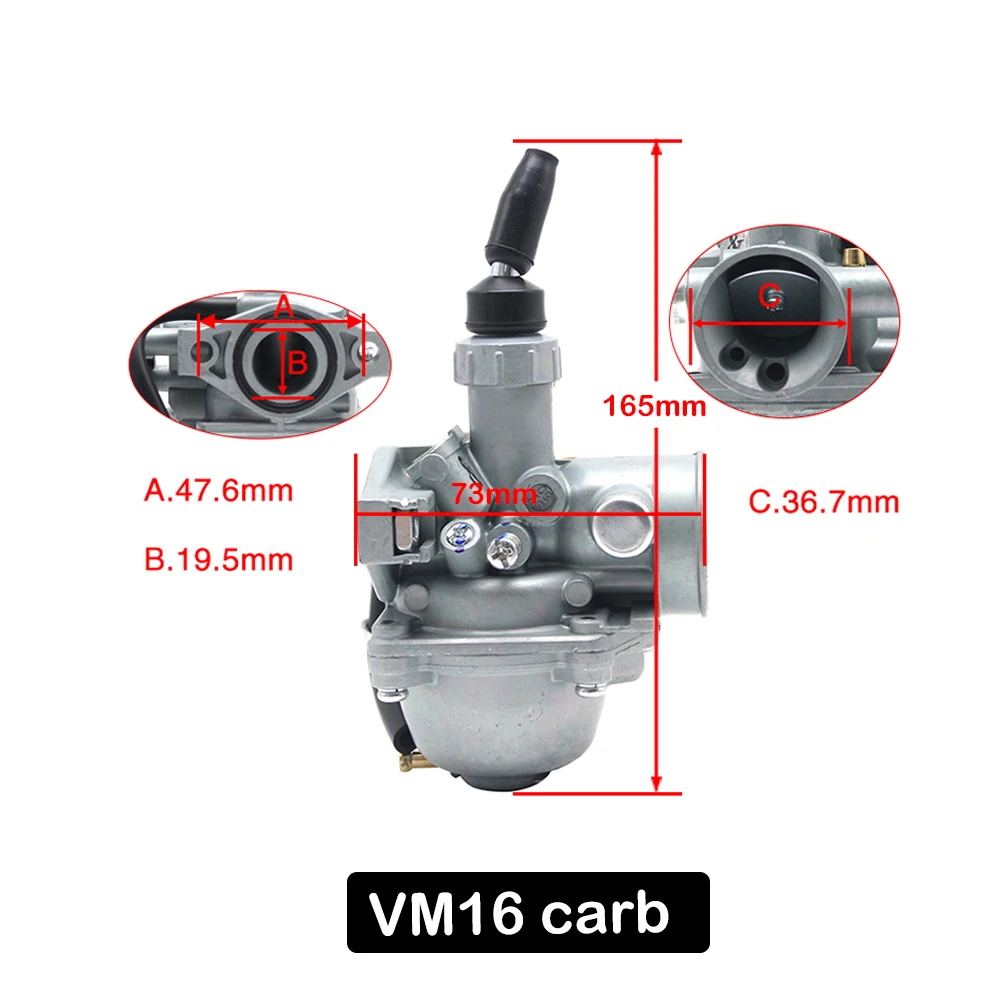 ZS MOTOS мотоцикл Mikuni VM16 22 26 DT125 Карбюратор 20 мм 24 мм 26 мм 30 мм карбюратор для 110cc до 250cc Грязь велосипед ямы четырёхкамерный карбюратор для квадроциклов