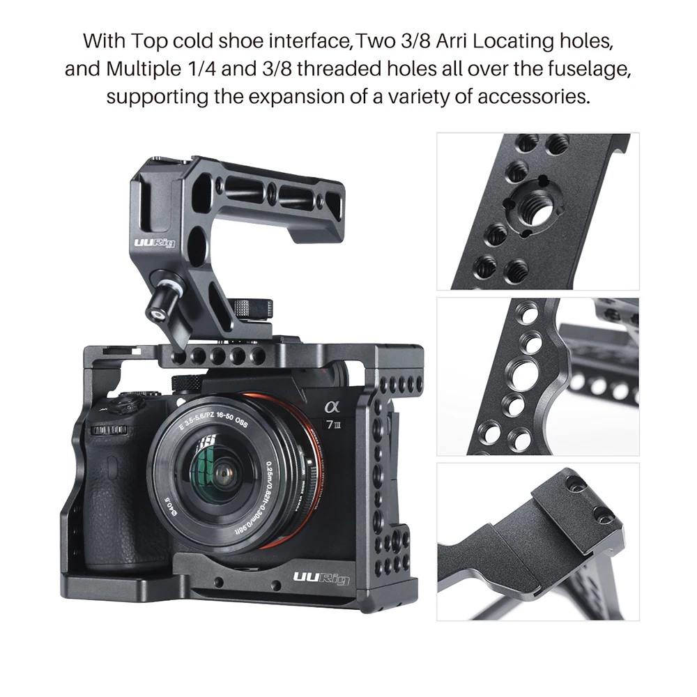Металлическая клетка UURig для камеры Sony A7III A7R3 A7M3 крепление холодной обуви