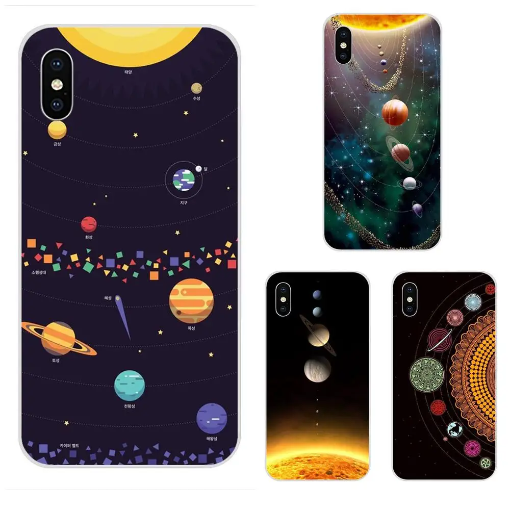 Мягкие чехлы из ТПУ для Apple iPhone 4 4S 5 5C 5S SE 6 6S 7 8 Plus X XS Max XR Saturn Saturnus Planets Of Solar System |