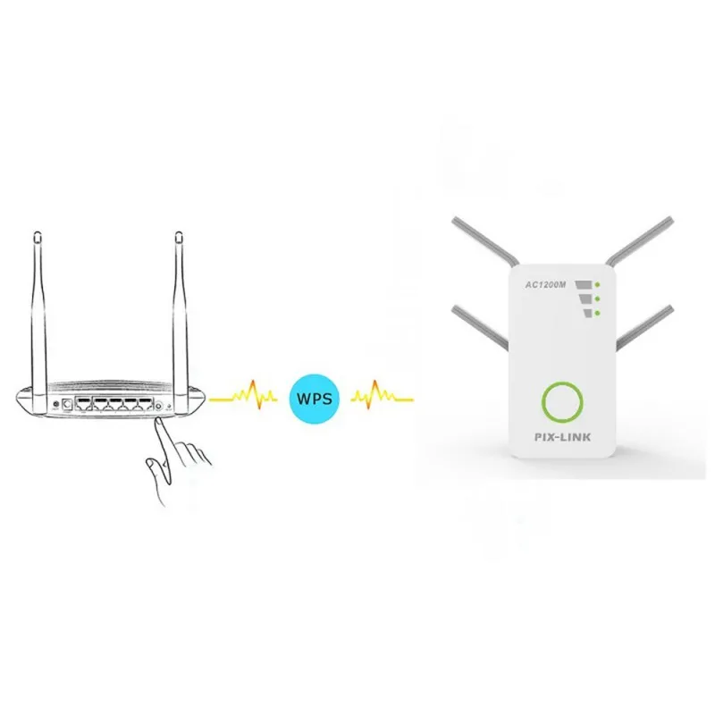 Топ 2,4G/5G WiFi повторитель двухдиапазонный усилитель сигнала 1200 Мбит/с беспроводной AC расширитель маршрутизатор усилитель с 4 антеннами с высоким коэффициентом усиления