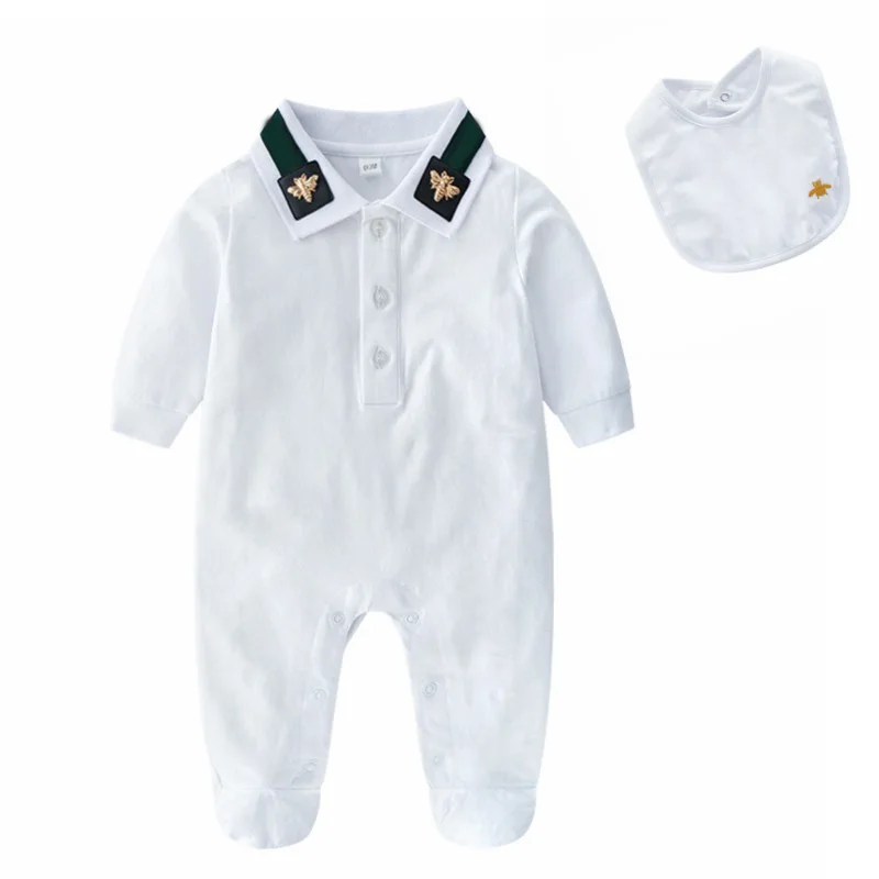 Goedkoop 1 Stks partij Nieuwe Bern Winter Baby Rompertjes Lange Mouwen Set Katoenen Baby Jumpsuit Meisjes Baby Boy Meisje Kleding