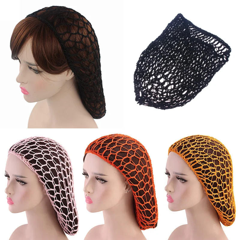 Широкая сетчатая повязка на голову Snood женские аксессуары для волос в виде