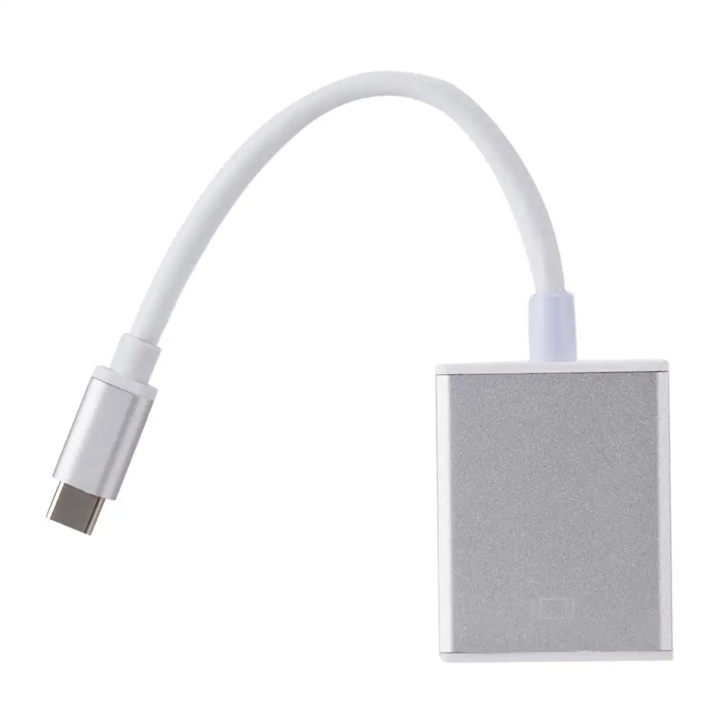 Серебристый Grwibeou USB C к HDMI Кабель-адаптер Usb 3,1 Thunderbolt 3 к HDMI Iphone Usb-c к HDMI кабель-конвертер для устройств типа C - Цвет: Серебристый