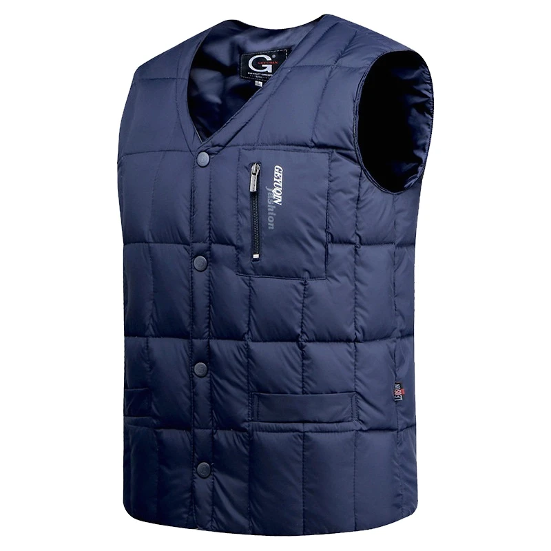 

Outdoor Men Jacket Hiking Fishing Vest Autumn Winter Warm Sleeveless V-neck Button Down Lightweight Waistcoat Fashion Male Vest
