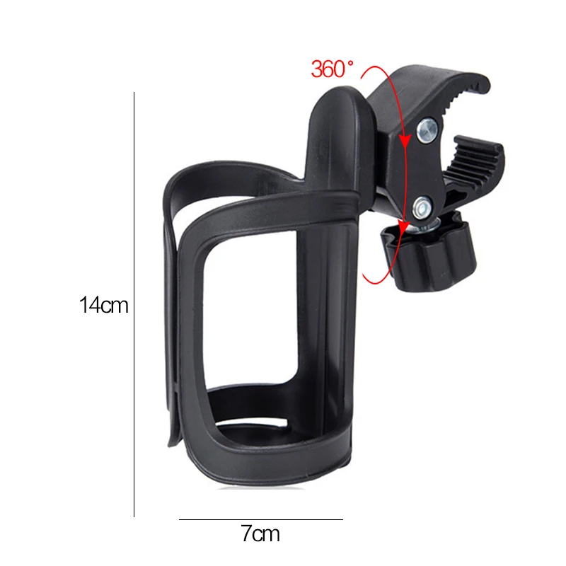 New Baby Stroller Cup Holder Rack Bottle Universal 360 Rotatable Cup Holder for Pram Stroller Carrying Case Milk Bottle Cart baby stroller accessories diy	