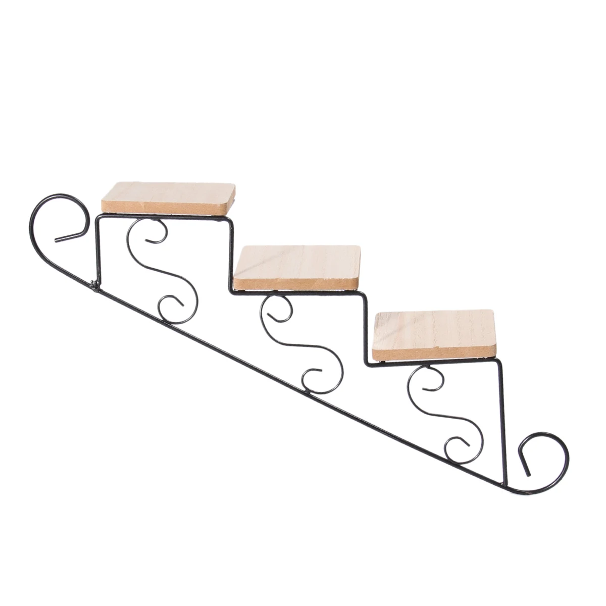 American Rural Creative Staircase Wall Hanging Decor Creative Rural Style Simple Stair Flower Shelf Shape Household Shelf A50