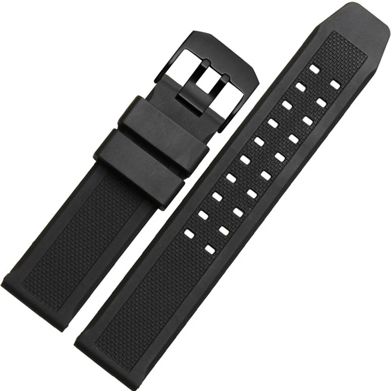 silicon watchband for Luminox 7251|3050|3051|6402 series wristband 23mm black waterproof rubber bands