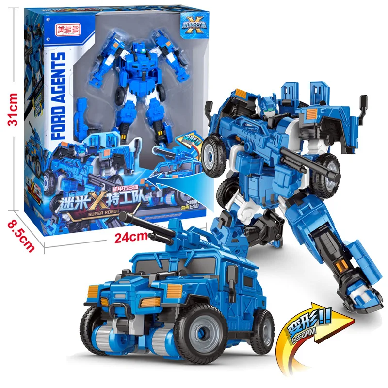 

MiniForce Transformation Action Figure Toys Agent Toys X Volt Semey Air Force Season 2 Kids Toys For Boys Gifts Blue color