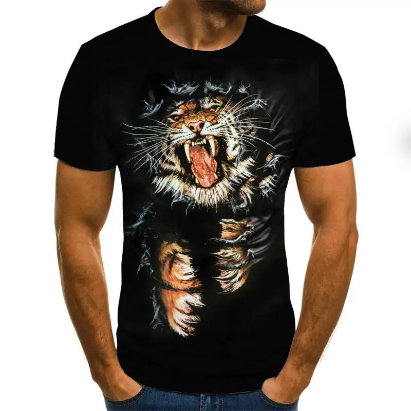 

2020 Men's T-Shirts 3D Printed Animal tshirt Short Sleeve Funny Design Casual Tops Tees Male t shirt shirt XXS-6XL
