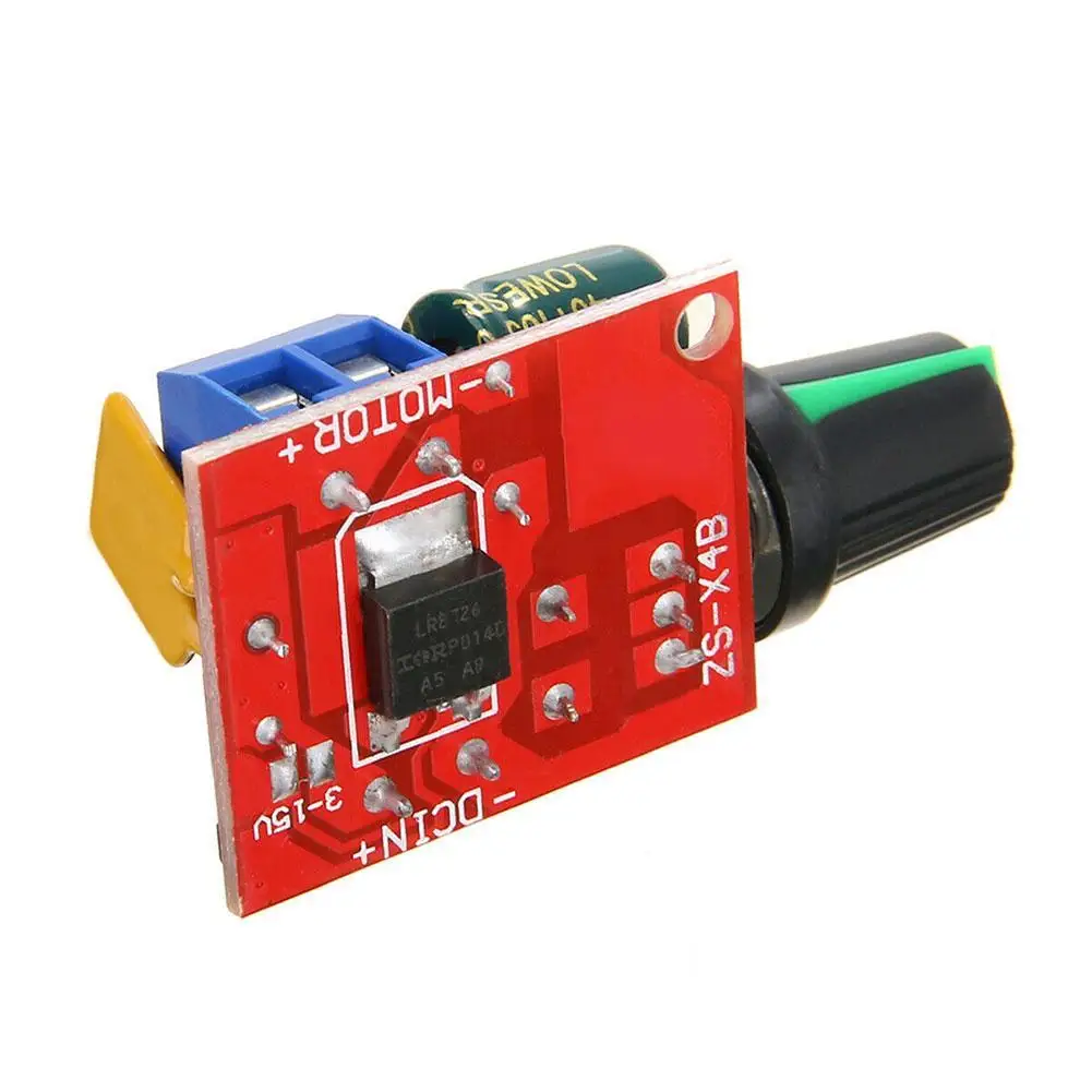 Electrical Motor Speed Controller Module 3-35V 12V 24V PWM DC Motor Speed Control Regulator Adjustable Switch LED Fan Dimmer