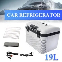 Aliexpress - 19L Car Refrigerator Freeze heating DC12-24V/AC220V Fridge Compressor for Car Home Picnic Refrigeration heating -5~65 Degrees