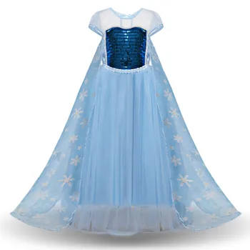 

Princess Anna Elsa Role-Play Costume Kids Cartoon Party Aurora Dress Up Children Halloween Carnival Dress Girls Clothing Wear