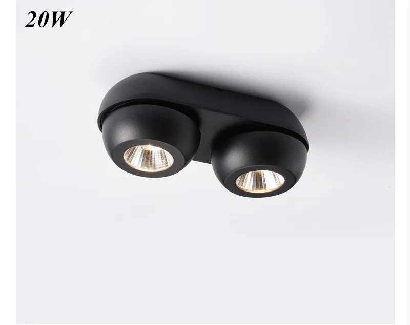 LED筒灯明装筒灯10w20w40w商用家用免开孔可旋转射灯吸顶灯三双头-tmall_16