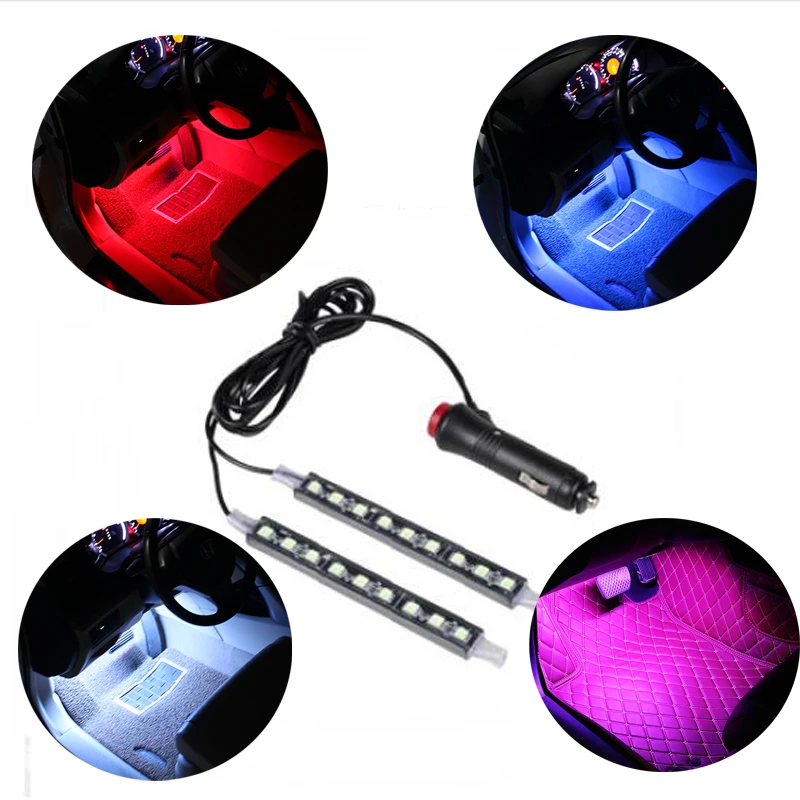 Car interior LED foot sole decoration light strip for Ford Focus Fusion Escort Kuga Ecosport Fiesta Falcon EDGE/Explorer | Автомобили и