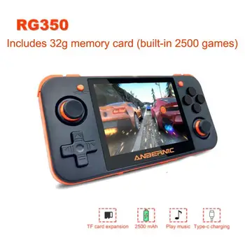 

New Retro Game RG350 Video Game Handheld game console MINI 64 Bit 3.5 inch IPS Screen 16G+32G TF Game Player RG 350 PS1