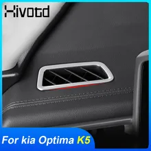 Hivotd For Kia Optima K5 dl3 2021 2020 Accessories Front Rear Air Conditioner Outlet Vent Trim Cover Decoration Sequins Moulding
