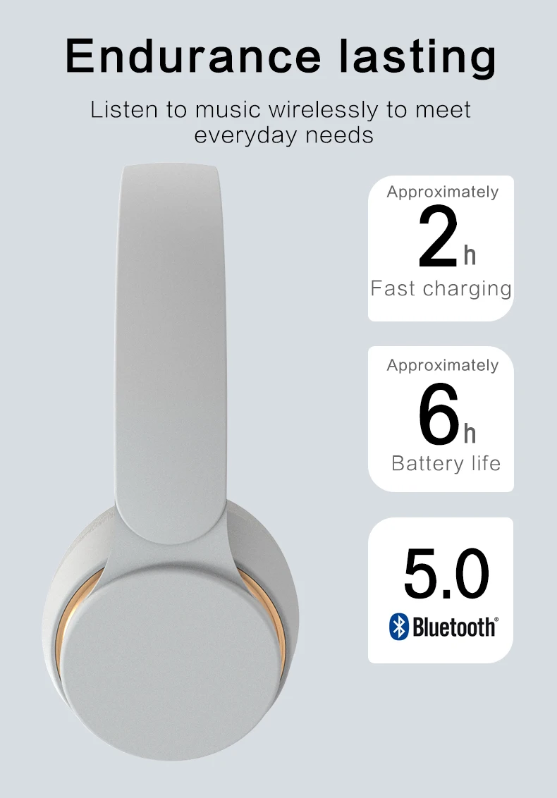 Foldable Wireless Headphones With Microphoe Girls Kids Earphone Music Helmet With TV PC Car Bluetooth Transmit