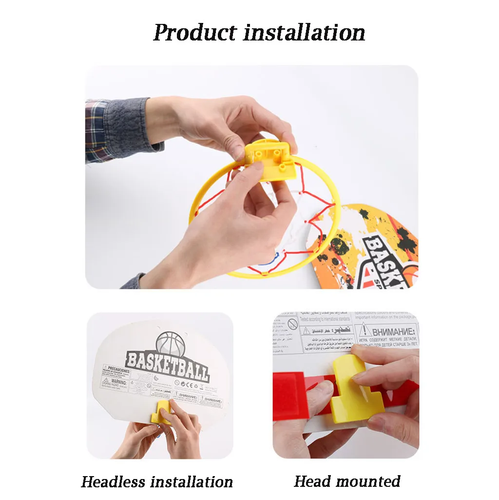 Novelty Funny Toy Basketball Stand Toys Interactive Mini Wear on Head Funny Time For Family Game Basketball Toys Y1018