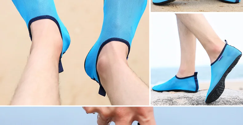 Тонкая прозрачная обувь для плавания Aqua Socks обувь для улицы с босиком на пляже водонепроницаемая обувь для дайвинга водонепроницаемая Спортивная морская обувь для серфинга