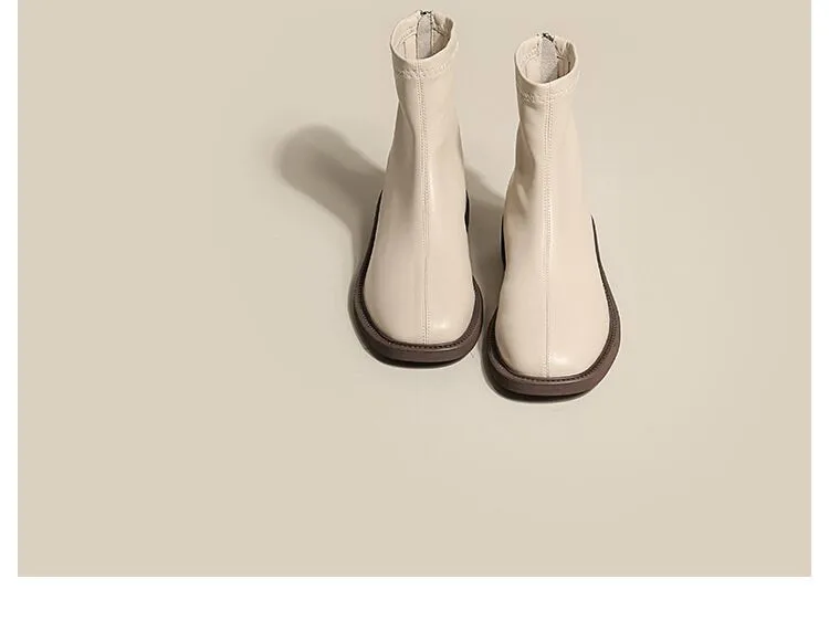 JIANBUDAN 2022 Women's Fashion Chelsea Boots Microfiber Leather Comfortable Autumn Short boots Women winter Plush ​Ankle Boots