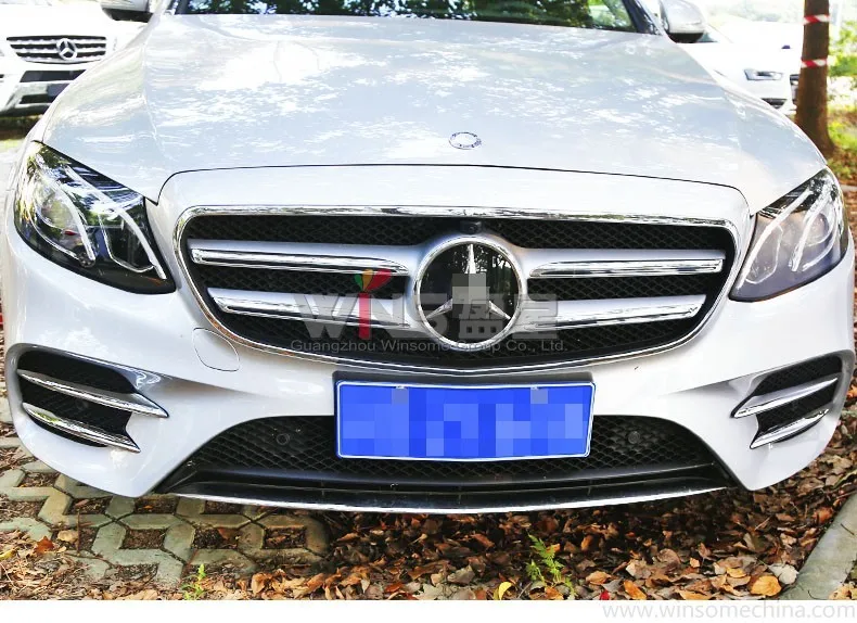 Для Mercedes Benz E Class W213 Передняя боковая решетка декоративная отделка автомобиля Хромированные аксессуары для укладки