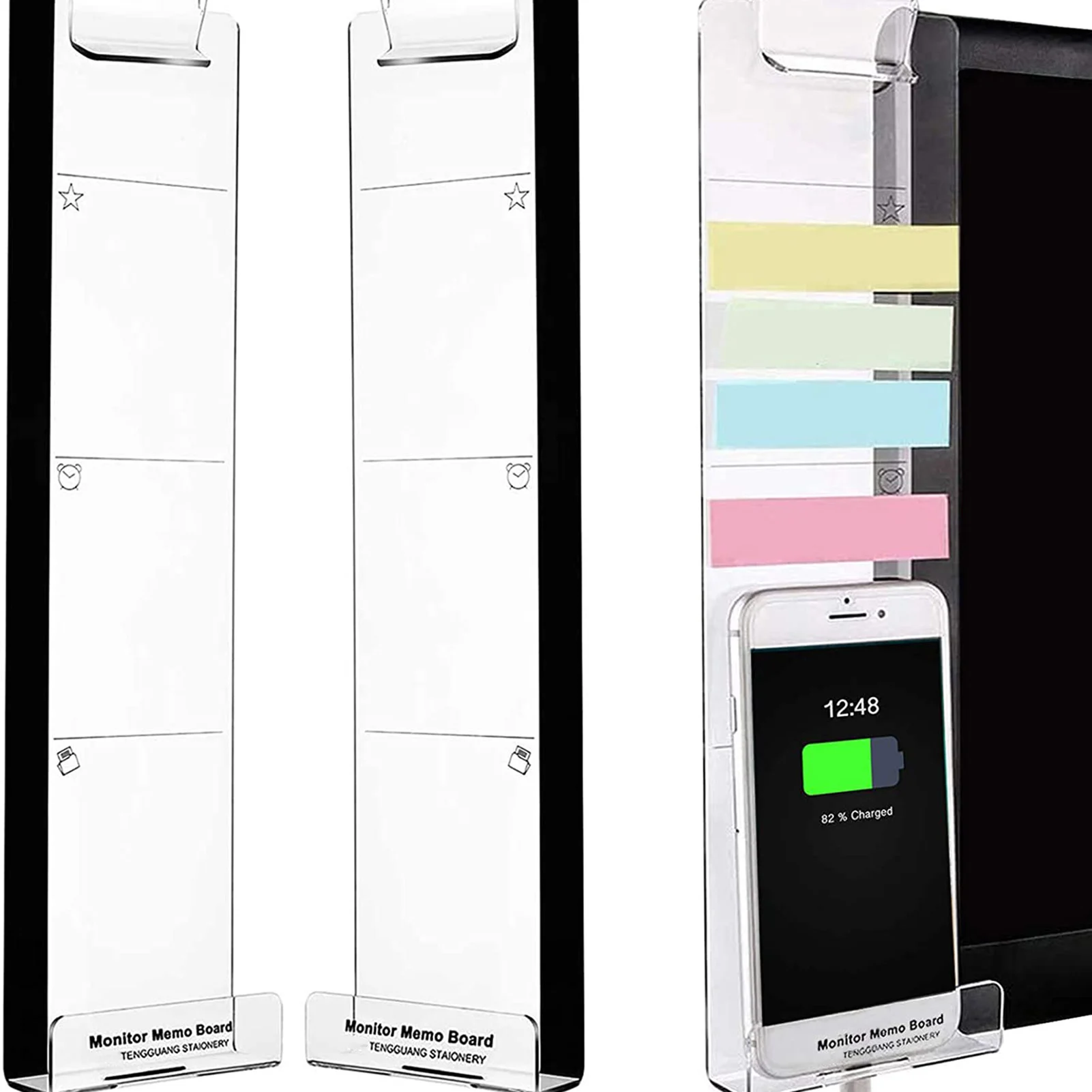 Acrylic Monitor Memo Board Home Sticky Notes Boards Phone Holder Left