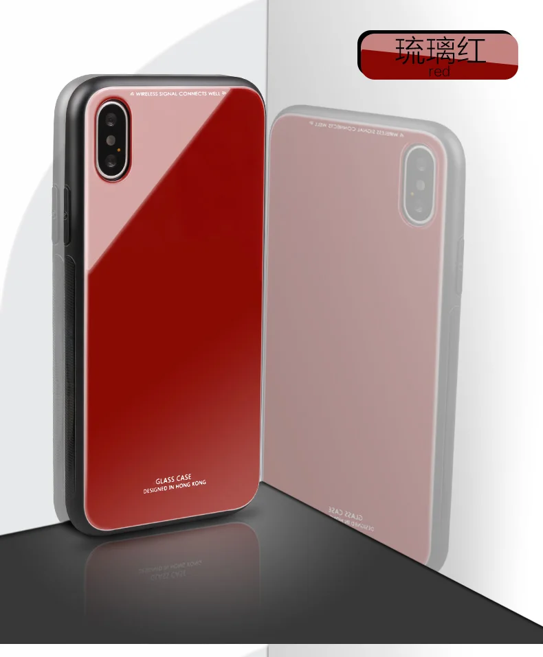 Red Sinzean 100 шт. Однотонная одежда Стекло чехол для телефона для IPHONE 11Pro MAX гладкая Стекло телефон оболочки для IPHONE XS MAX/XR/678 Plus/6 S Plus чехол - Цвет: Red