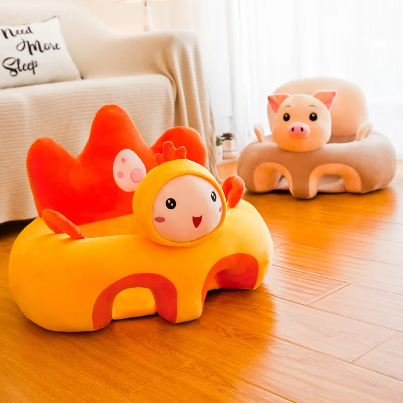 Cute Cartoon Baby Seat Sofa Chair Baby Sitting Cushion Support Children Infant Sit Learning Feeding Chair With PP Cotton