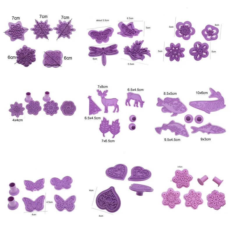 Polymer Clay Stamp Mandala snow butterfly flower Pattern Embossing Plastic Stamp DIY Pottery Texture Clay Tool
