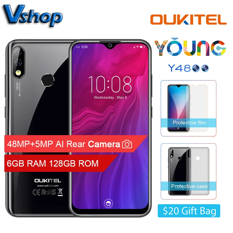 OUKITEL Y4800 смартфон на Android 128 восемь ядер экран 6 3 дюйма ГБ + 19 5 ГБ|Смартфоны| |