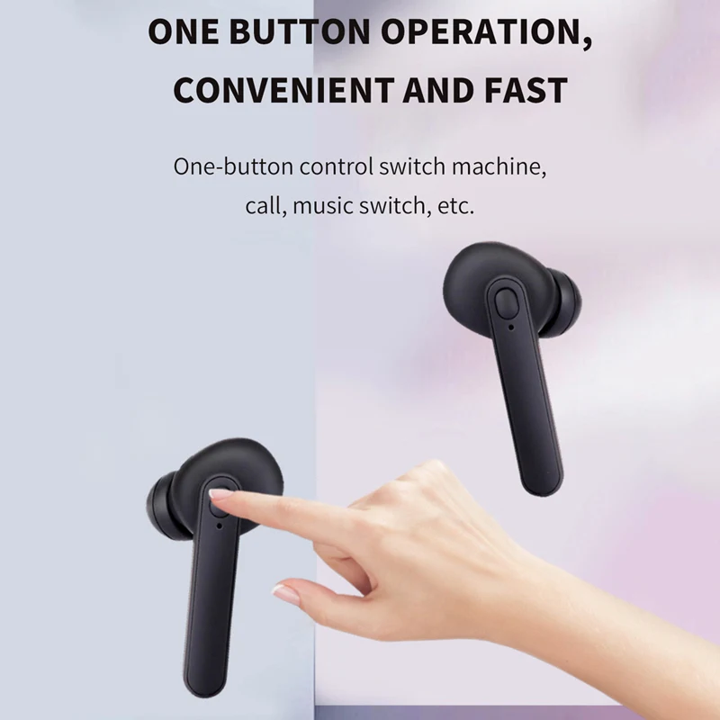 TWS DT-5 HD Call Bluetooth 5.0 Wireless Earphones Smart Noise Cancelling In Ear Earbuds 4h Music Time Waterproof Sports Headset