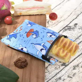 

2Pcs Multifunctional Sandwich Snack Bag Lunch Bag Double-layer Waterproof Pouch Sandwiches Fruits Vegetables Carry For Children