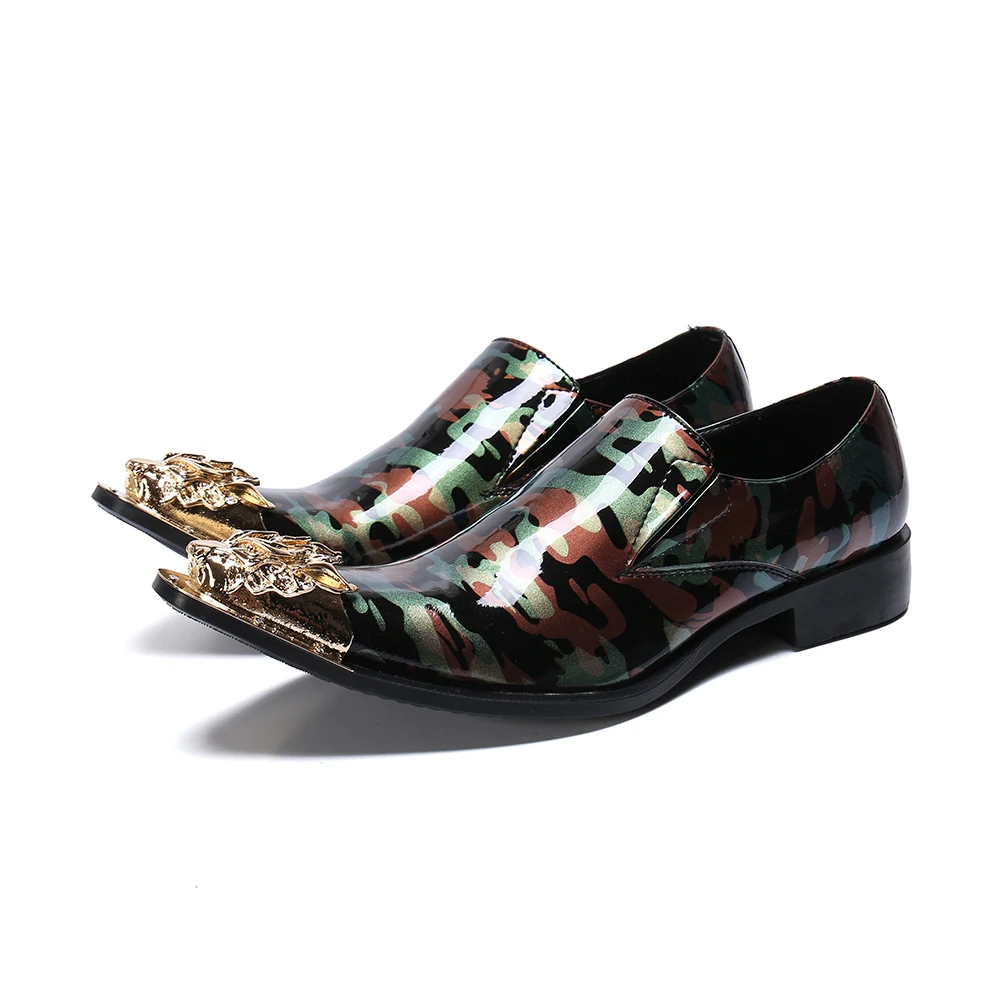 Туфли со стальным носком армейского зеленого цвета schuhe herren/вечерние ковбойские туфли из натуральной кожи без шнуровки для клубов и торжественных мероприятий sapato social; размеры 38-47