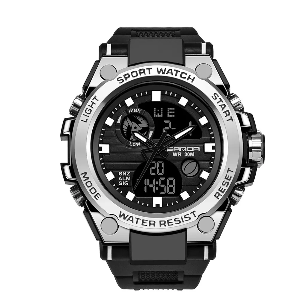 Новые мужские часы, мужские многофункциональные водонепроницаемые цифровые часы, мужские военные уличные спортивные часы, relogio masculino - Цвет: SL