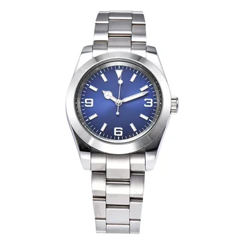 

2019 New 39MM Watch Automatic Watch Fashion Luminous Pointer Polished 316L Stainless Steel Case And Steel Bracelet Blue