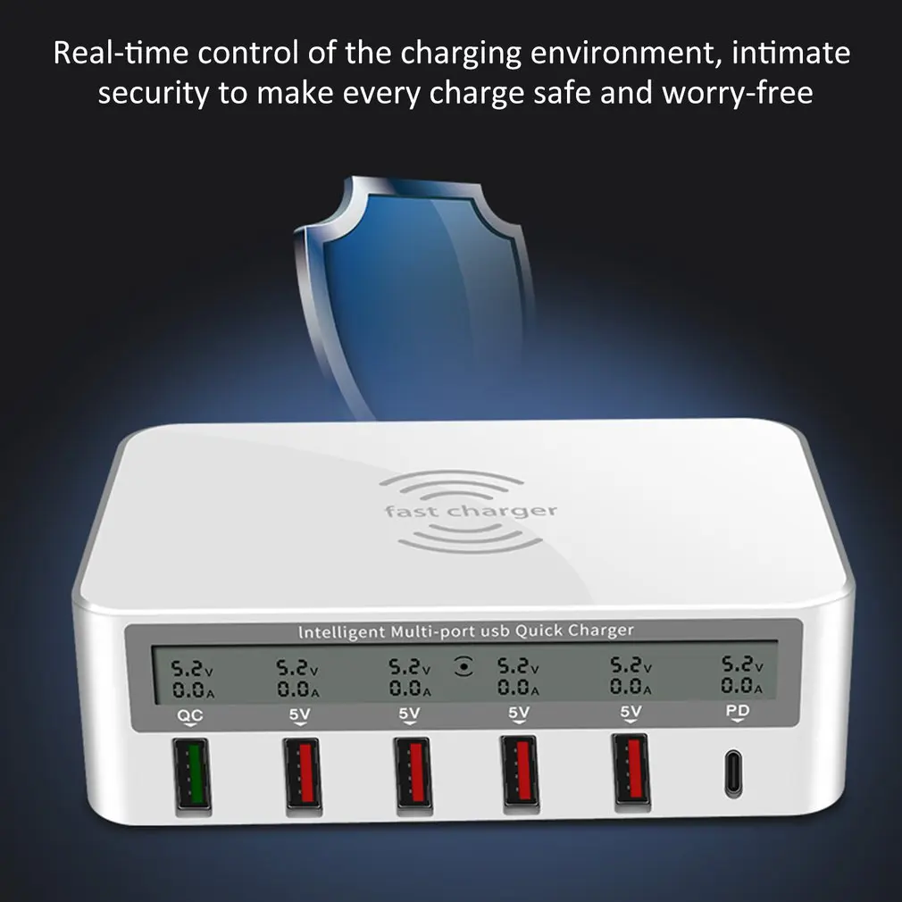 818P мульти быстрое зарядное устройство USB зарядка несколько 5 USB зарядная станция для телефона универсальное usb-хаб умное зарядное устройство