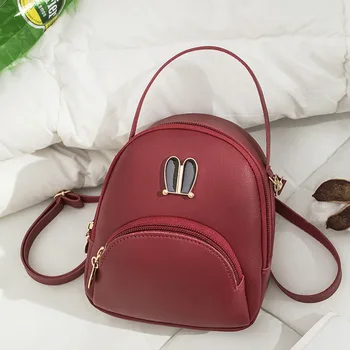 

2019 Newest Hot Luxury Leather Candy Color Mini Backpack School Bags Small Backpack Shoulder Rucksack Bag for Women Girls