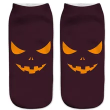 Дизайн, 6 пар, женские и мужские модные носки с 3D принтом на Хэллоуин, весна-осень, шесть цветов, забавные носки