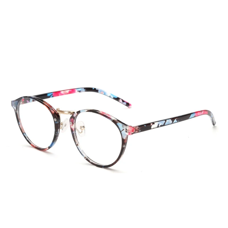 Colorful Myopia 3.0 Seemfly женские цветочные Fnished близорукость очки металлические круглые очки для близоруких для дам короткие очки с градусом-1,0 до-4,0 - Цвет оправы: Colorful Myopia 3.0