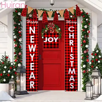 

2021New Year Christmas Porch Sign Decorative Door Banner Christmas Decor for Home Hanging Christmas Ornaments Navidad 2020 Natal